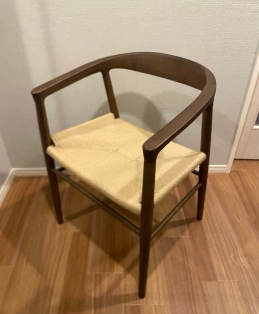 無印良品 ペーパーコードチェア　ブラウン オーク ブラウン 椅子 いす