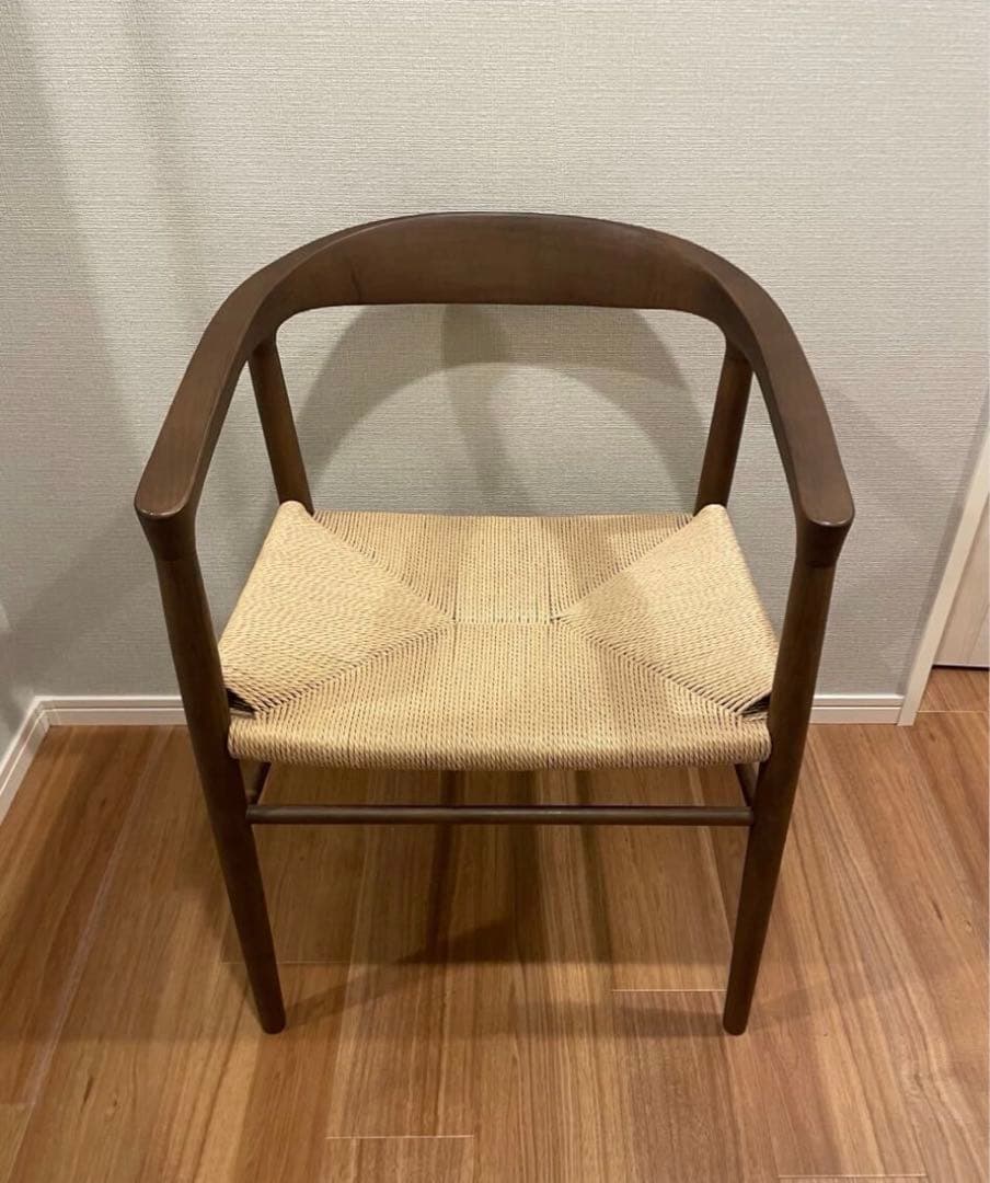 無印良品 ペーパーコードチェア　ブラウン オーク ブラウン 椅子 いす