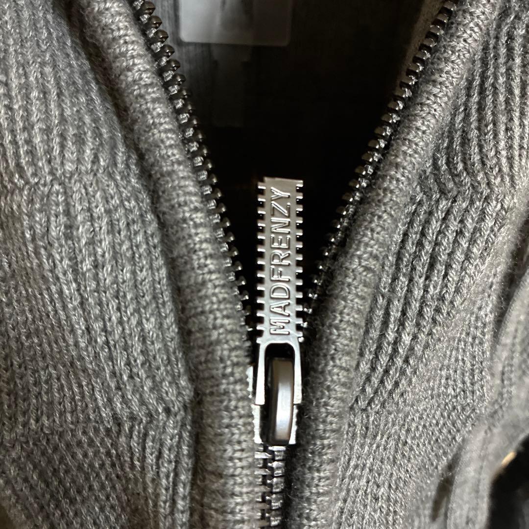 www　【MADFRENZY】SPIKED ZIP-UP HOODIE