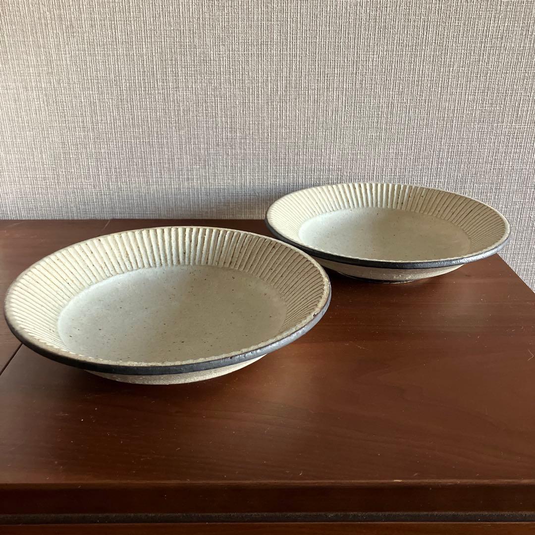 新品未使用 額賀章夫さん プリーツ お皿 器 ペアで