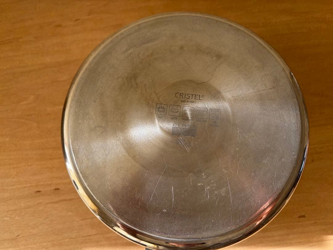 クリステル 深鍋 16/18/20cm 蓋付き 3点セット ハンドル2種