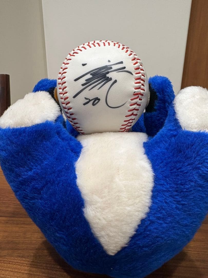 中日ドラゴンズ 初代ドアラ ぬいぐるみ 小松辰雄サインボール付き