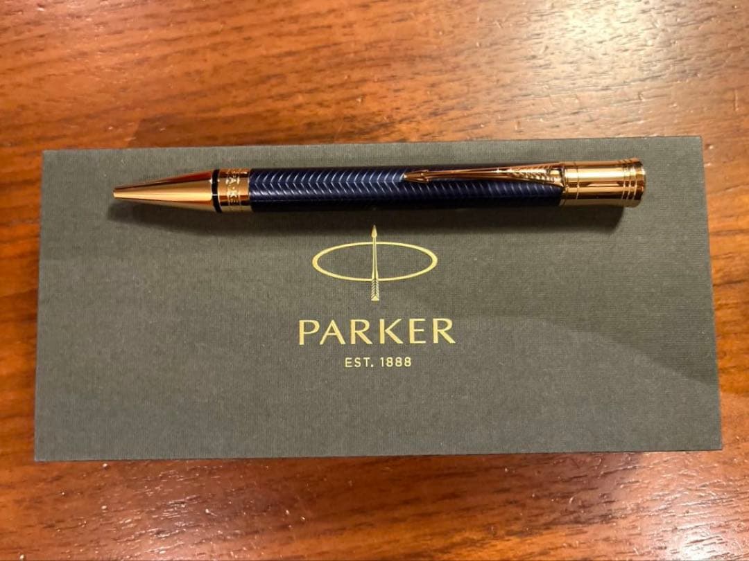 パーカー デュオフォールド プレステージ ブルーシェブロンGT ボールペン