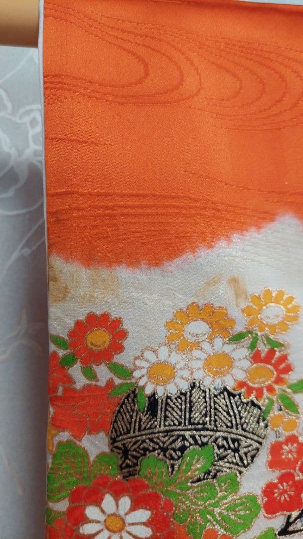 NA215アンティーク子供着物正絹お宮参り3歳着丈82センチ裄丈39センチ