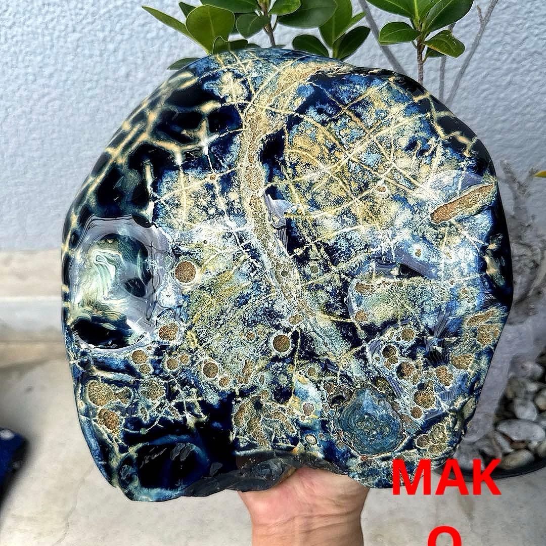 M1783☆ブルー瑪瑙原石8.4Kg☆天然石　原石☆N50708