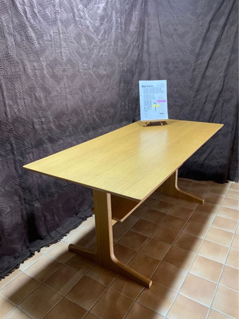 【美品】MUJI 無印良品 リビングでもダイニングでもつかえるテーブル2 オーク