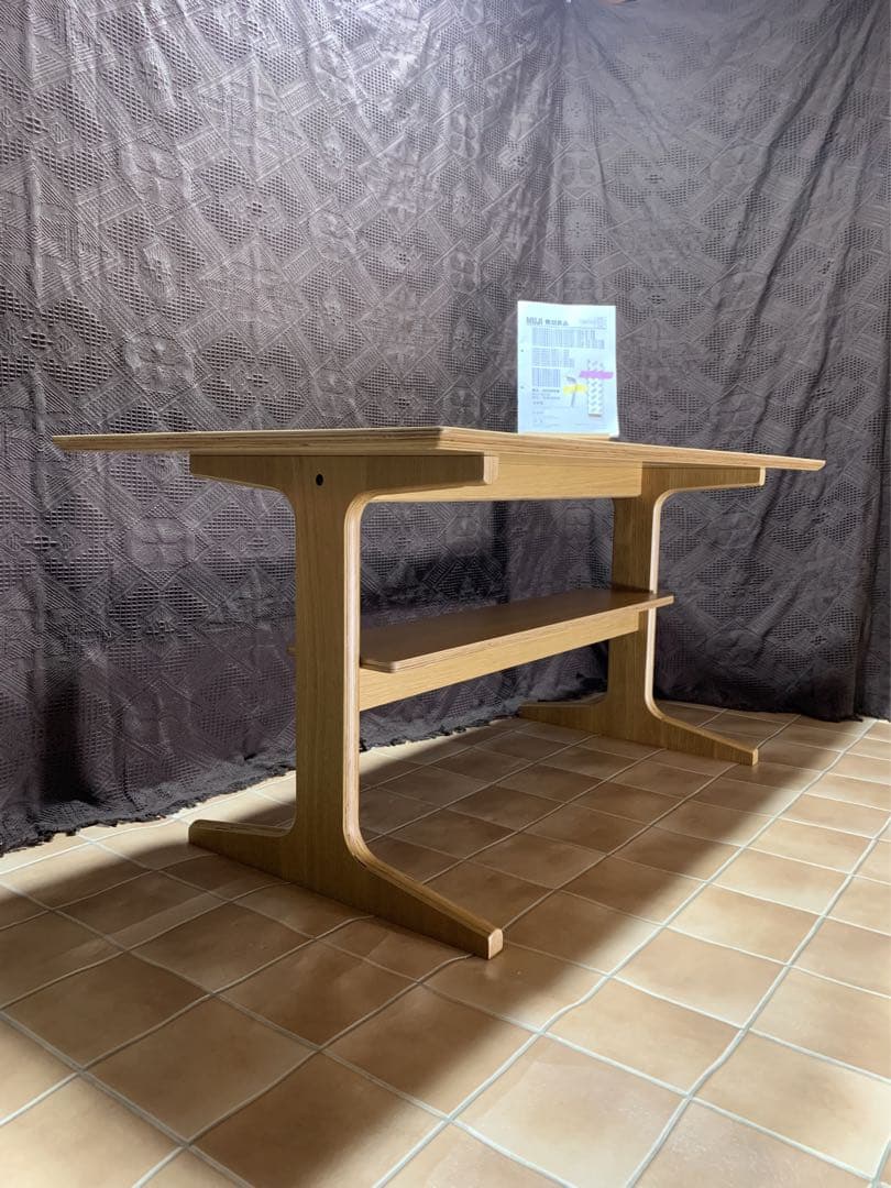 【美品】MUJI 無印良品 リビングでもダイニングでもつかえるテーブル2 オーク