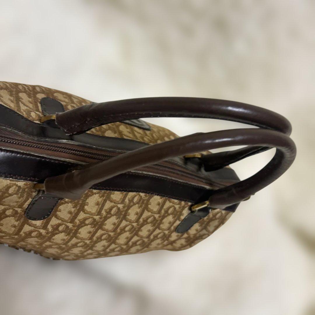 クリスチャンディオール ハンドバッグ ミニボストン トロッター ブラウンCDロゴ