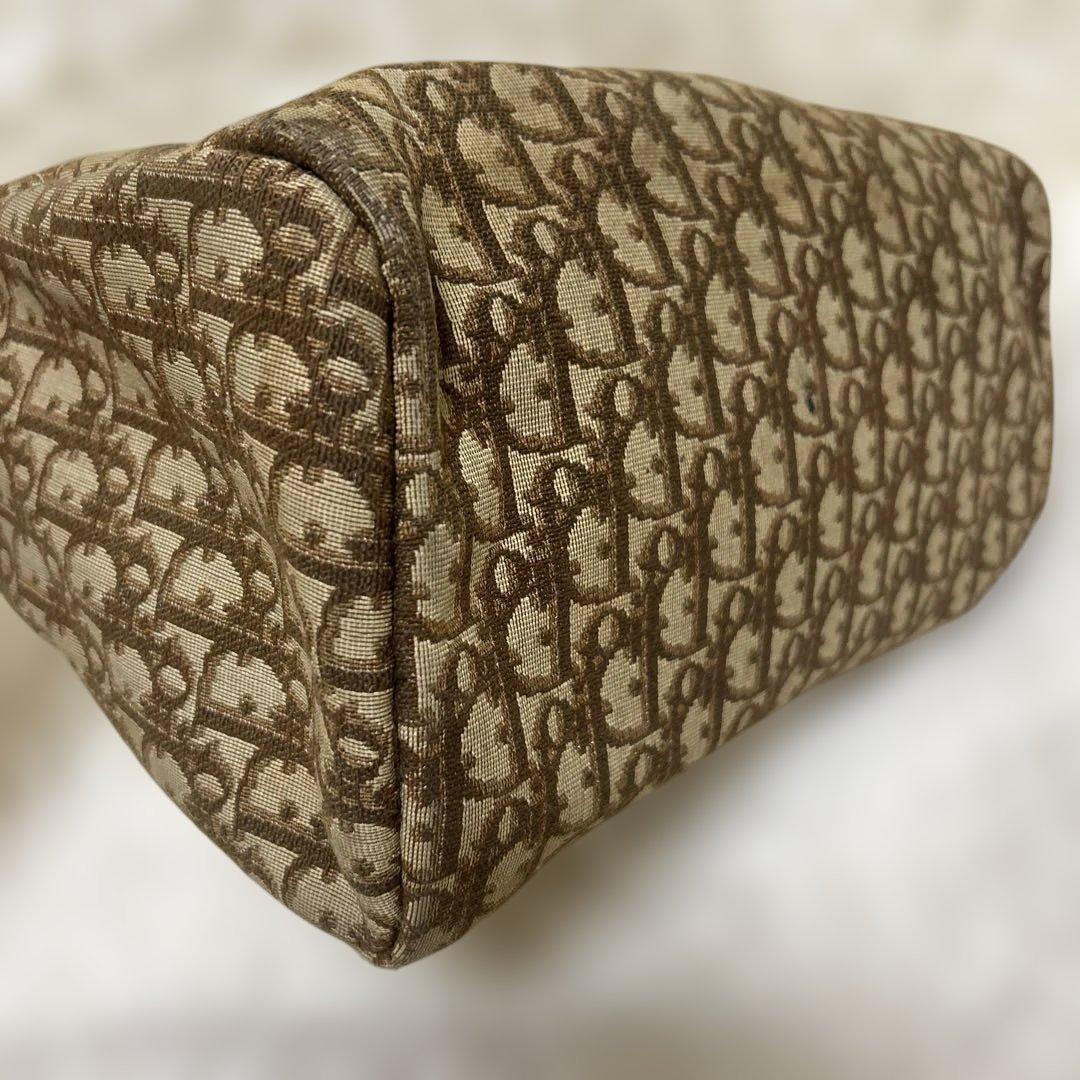 クリスチャンディオール ハンドバッグ ミニボストン トロッター ブラウンCDロゴ