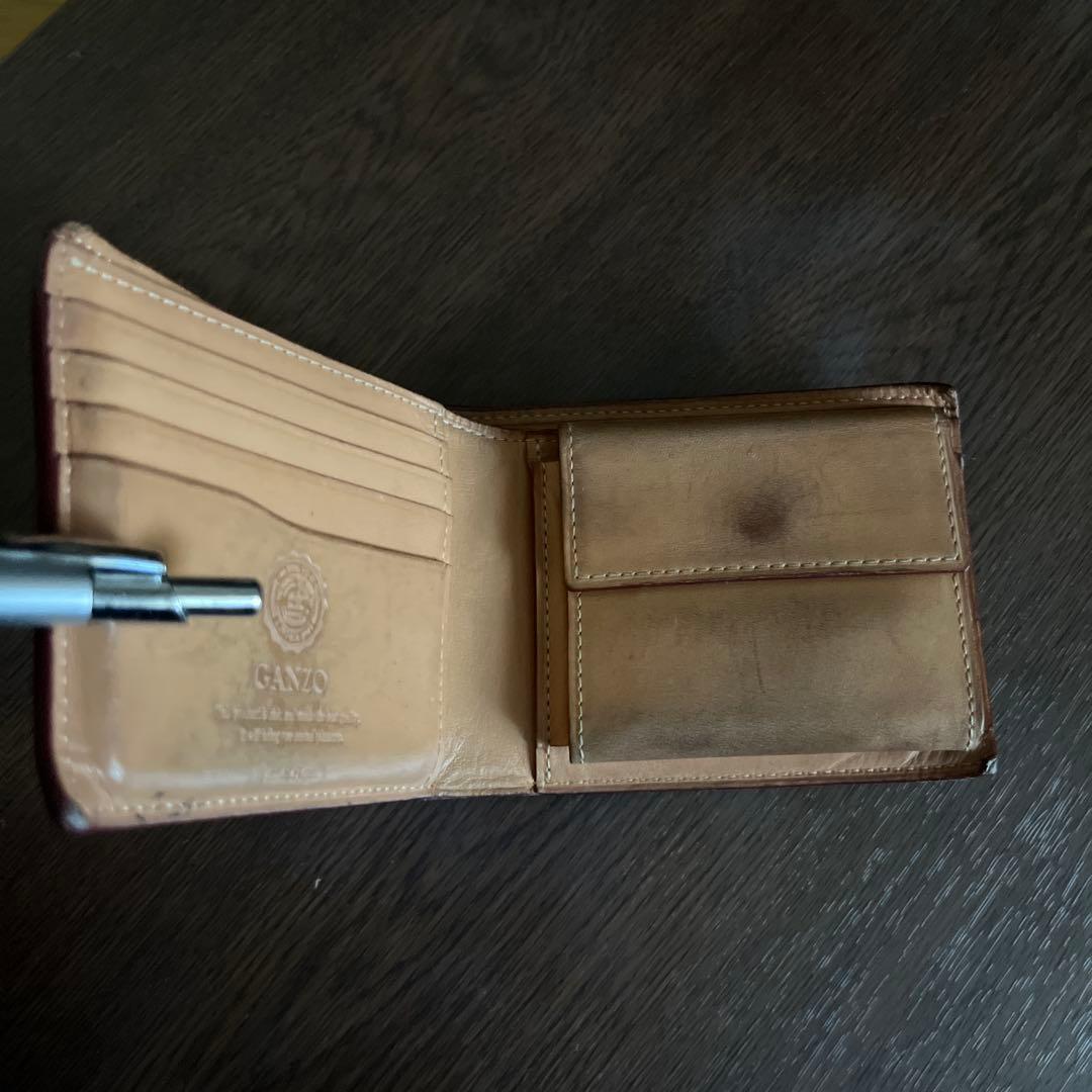 GANZO CORDOVAN 二つ折り財布 ブラック｜コードバン 良エイジング