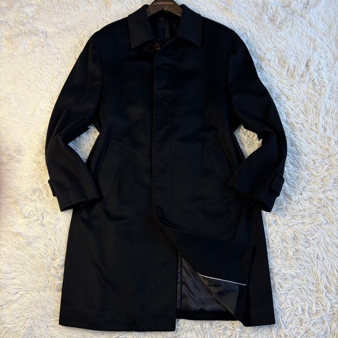 (美品) ダーバン カシミヤ100% ステンカラーコート ブラック