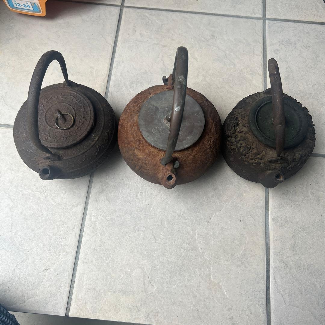 日本の鉄瓶 3個セット