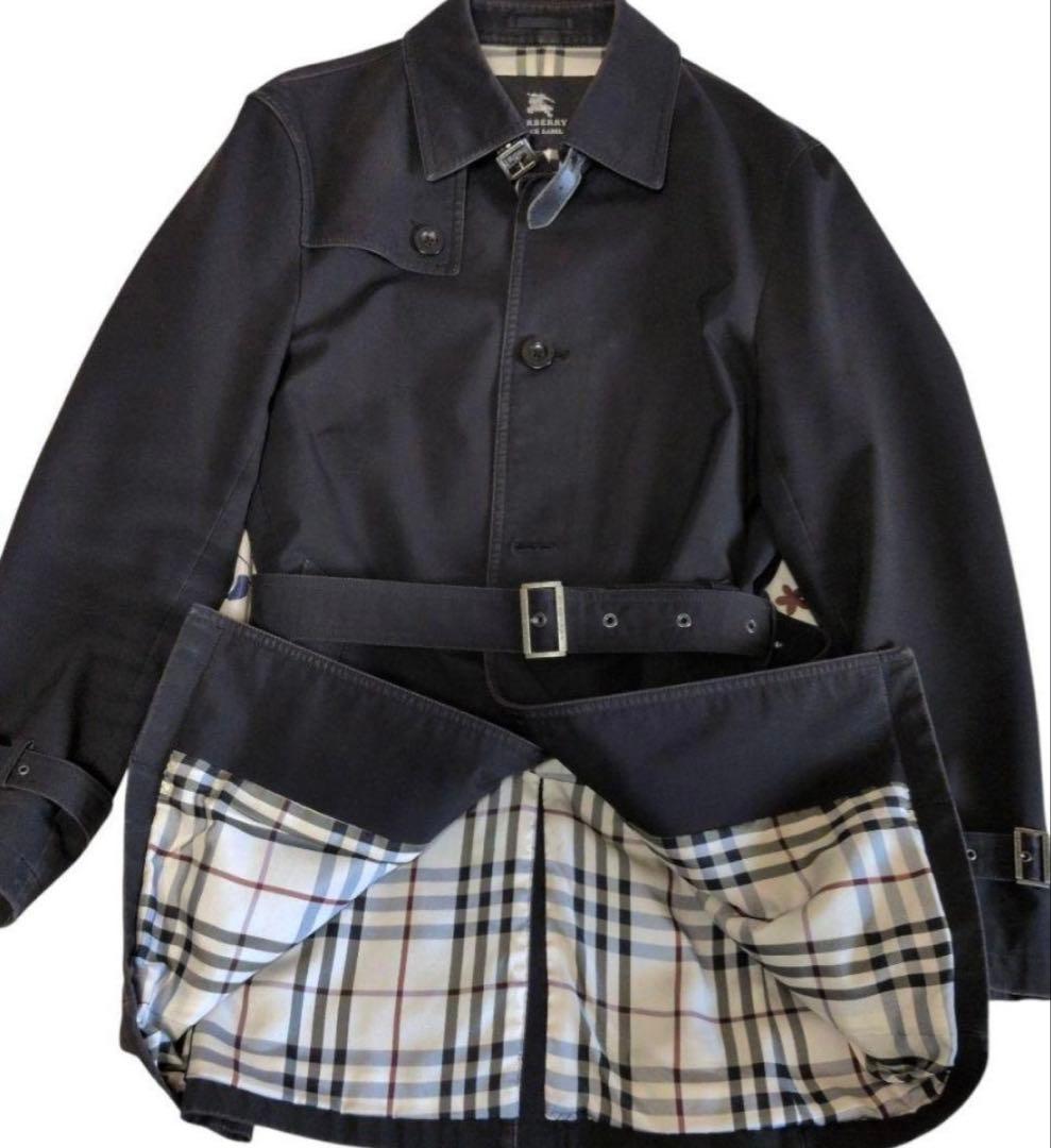 BURBERRY BLACK LABEL トレンチコートノバチェック ベルト付き