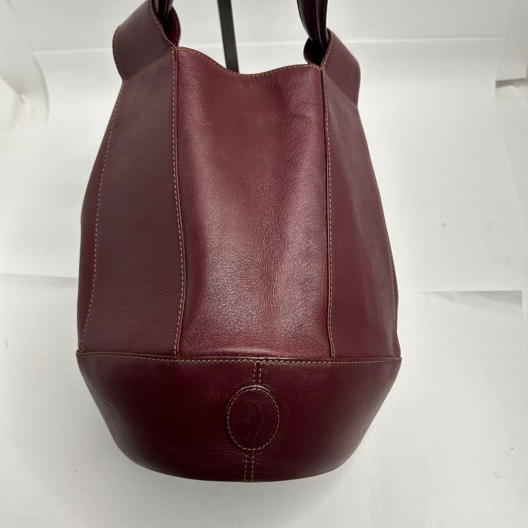 【良品✨️】カルティエ トートバッグ 2way 巾着 マストライン ボルドー