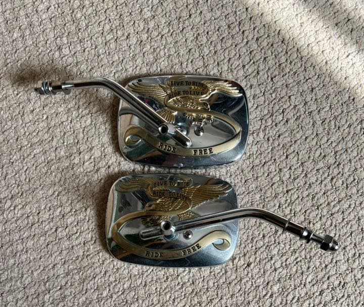 EMGO(エムゴ) LIVE to RIDEミラー 単品 クローム/ゴールド