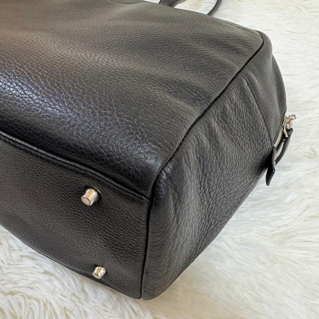 ✨人気✨ アニエスベー　ボストンバッグ レザー ブラック