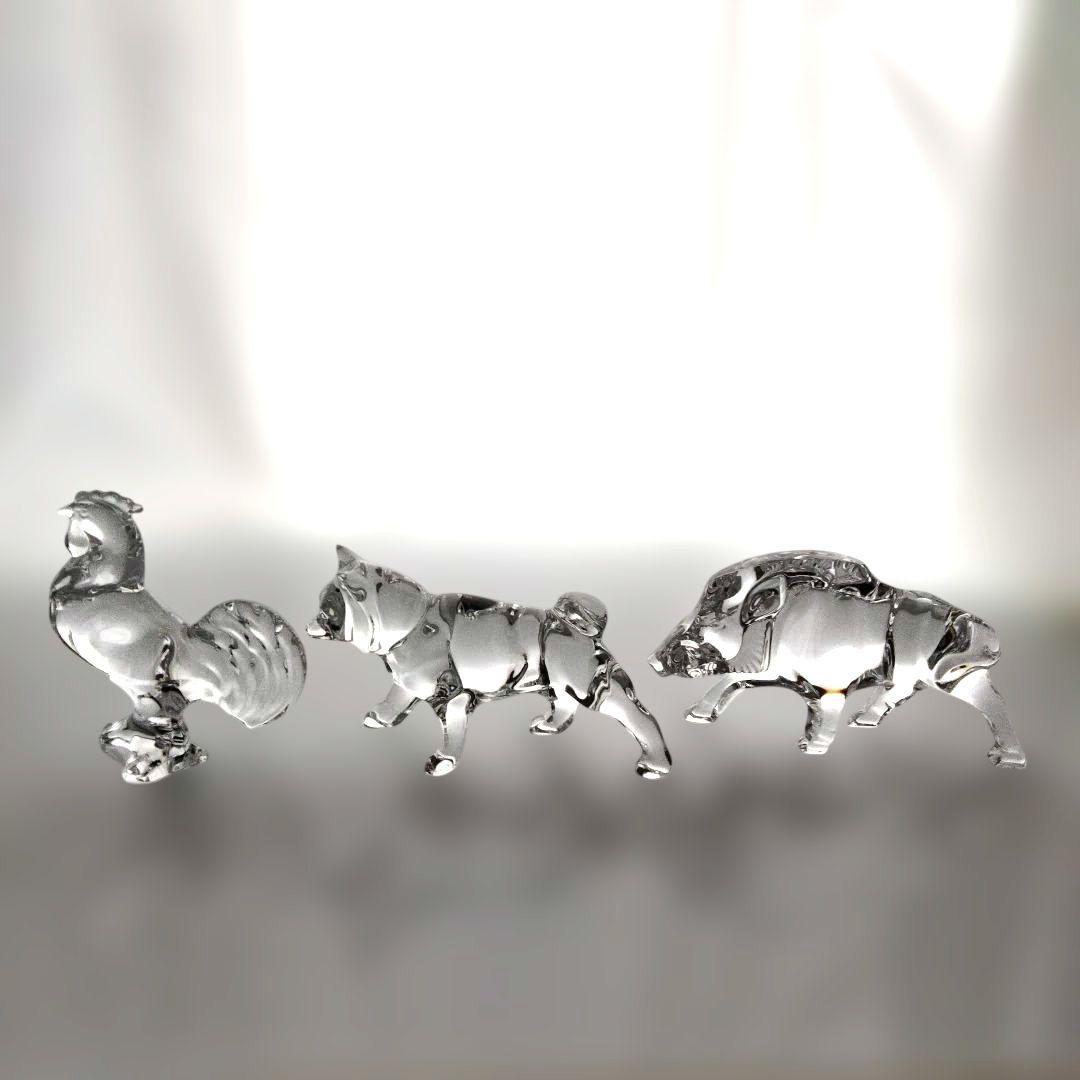 【美品】バカラ　十二支セット　クリスタルガラス 　干支の置物　12点セットA