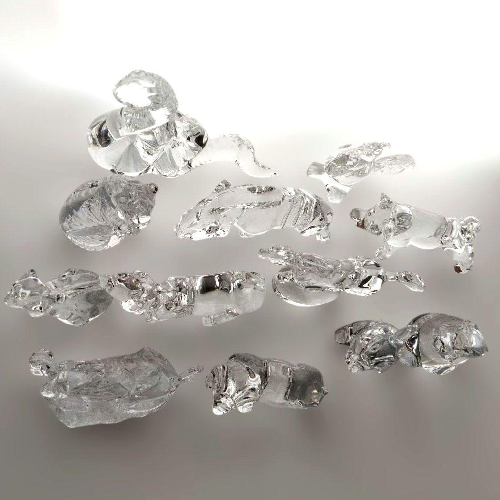 【美品】バカラ　十二支セット　クリスタルガラス 　干支の置物　12点セットA