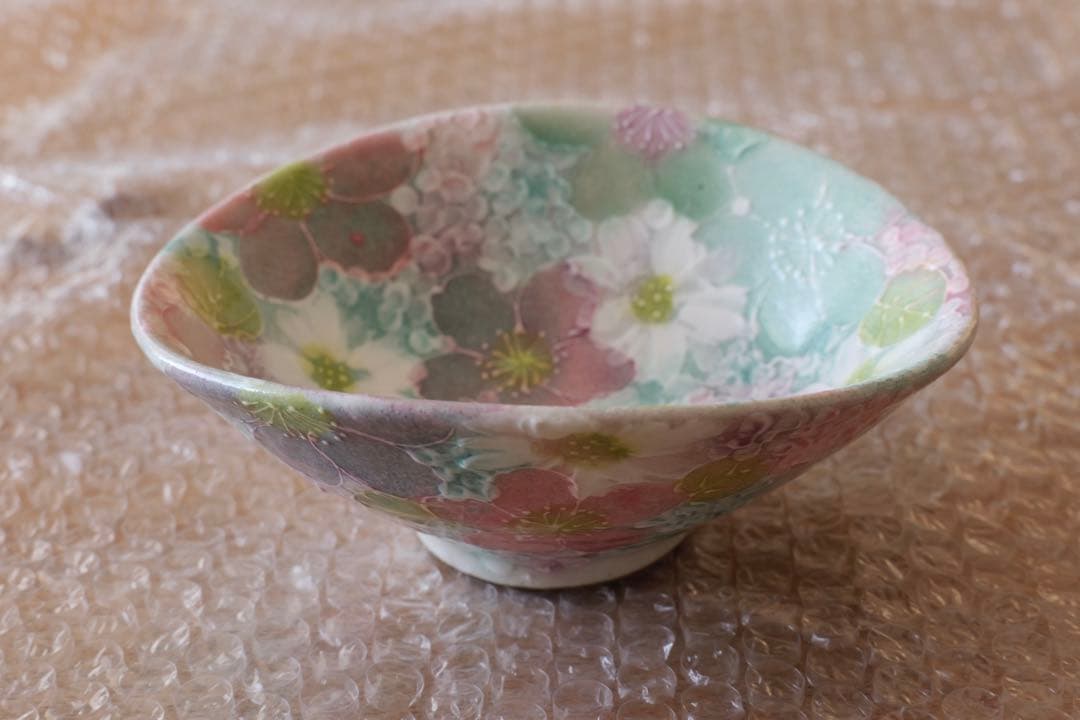 野村晃子　花柄皿　ゆずりは工房