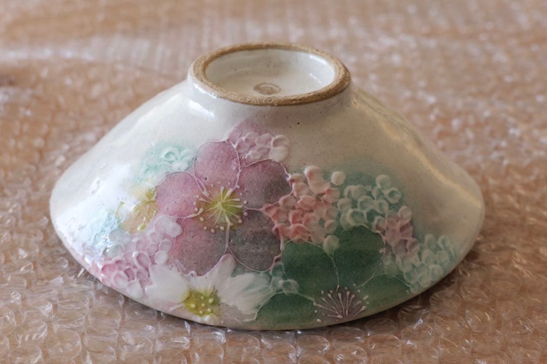 野村晃子　花柄皿　ゆずりは工房