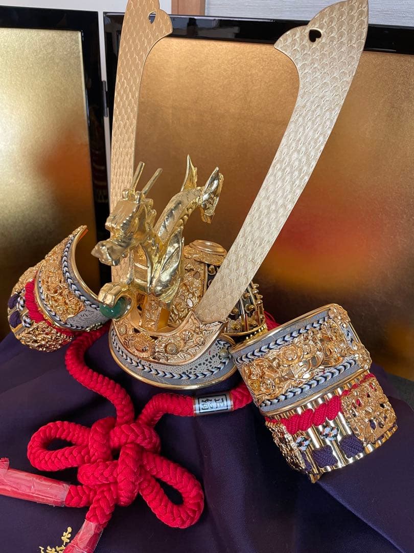 【美品】平安道斎　兜飾り一式