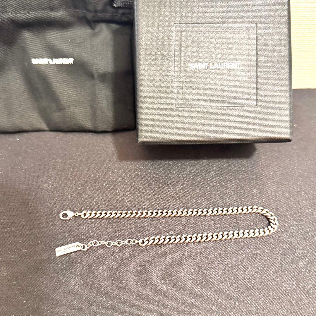 SAINT LAURENT シルバーチェーンブレスレット