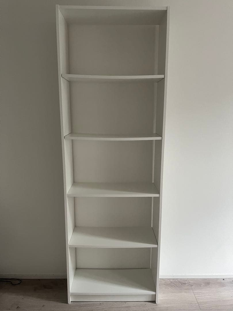 【送料込】IKEA ホワイト 5段本棚 180cm
