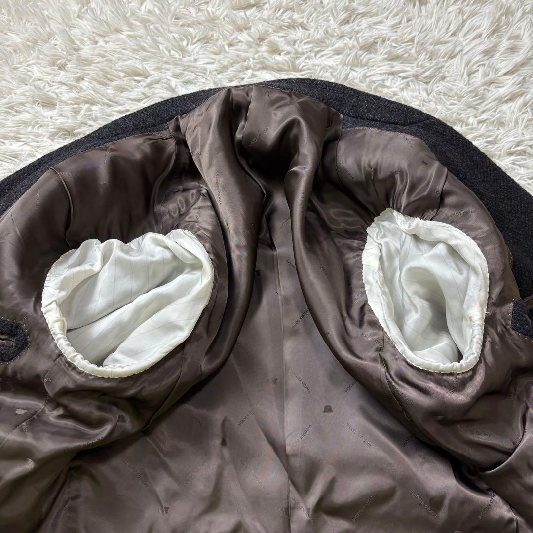 TAKEO KIKUCHI ダブルチェスターコート ヘリンボーン ブラウン 2