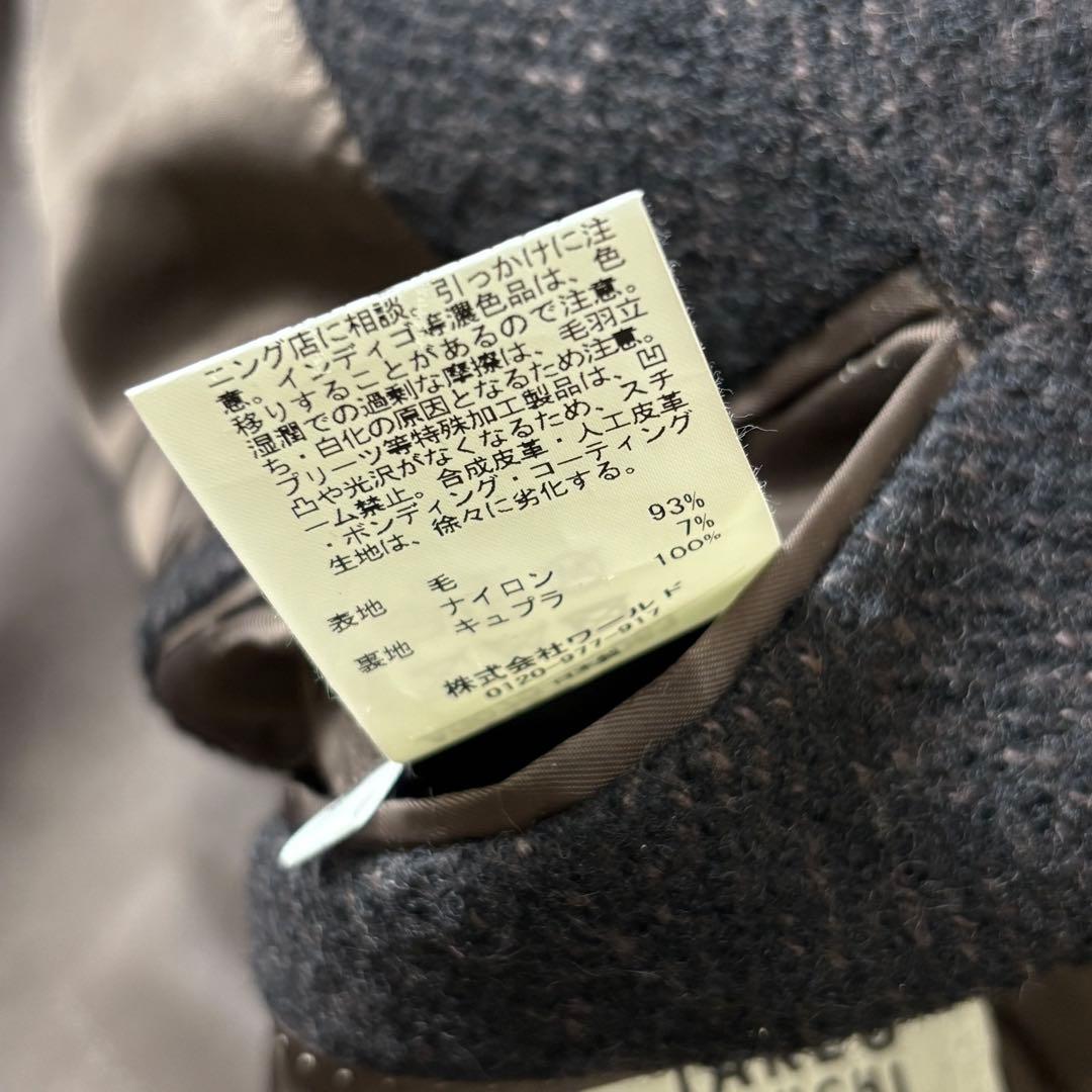 TAKEO KIKUCHI ダブルチェスターコート ヘリンボーン ブラウン 2