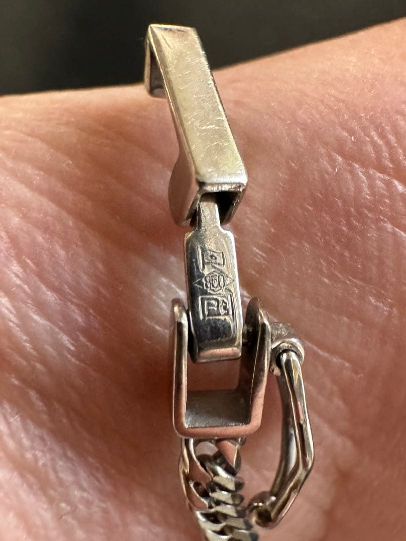 喜平ネックレス プラチナ Pt850　6面ダブル 10g 45cm 造幣局マーク