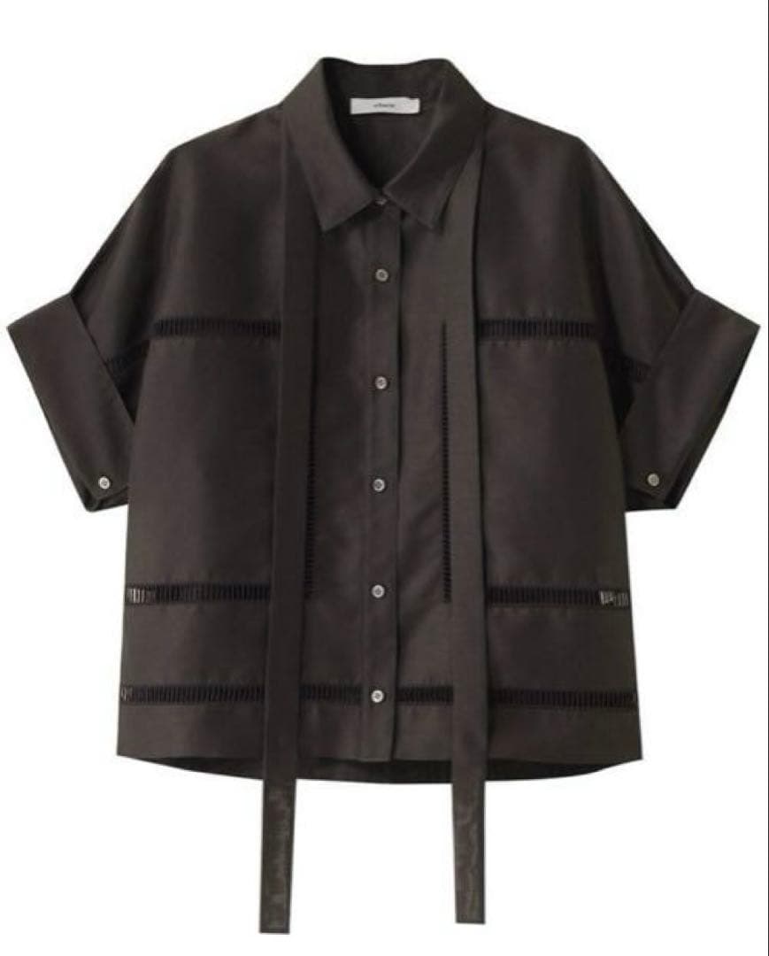 【25AW/新品/53,900円】ebureフラッフィーオーガンジーブラウス