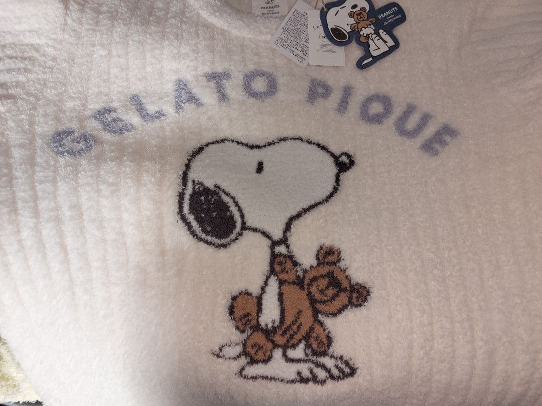 ジェラートピケ　スヌーピー 　 ルームウェア　オフホワイト