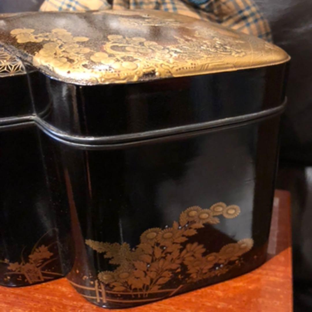 桃山蒔絵　本金蒔絵茶箱　鈴口　大名道具