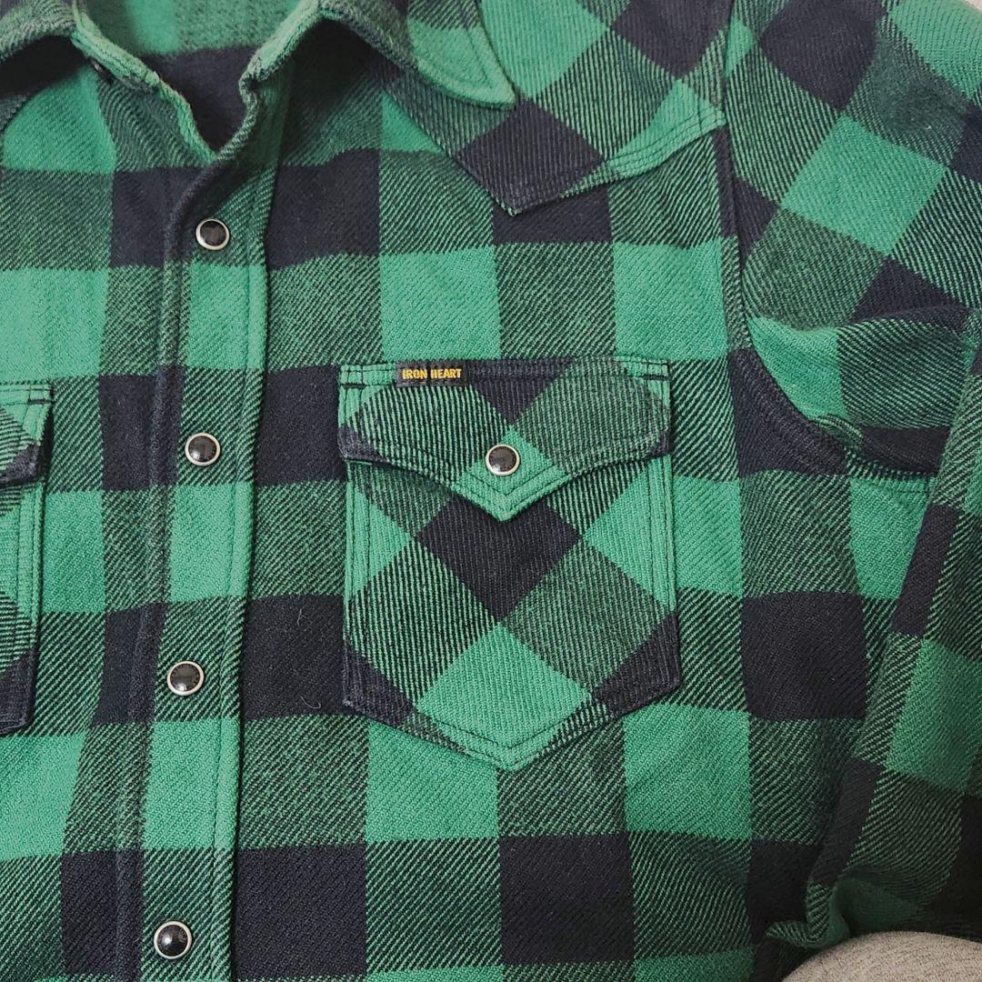 アイアンハート バッファローチェックウエスタンシャツ M IRON HEART
