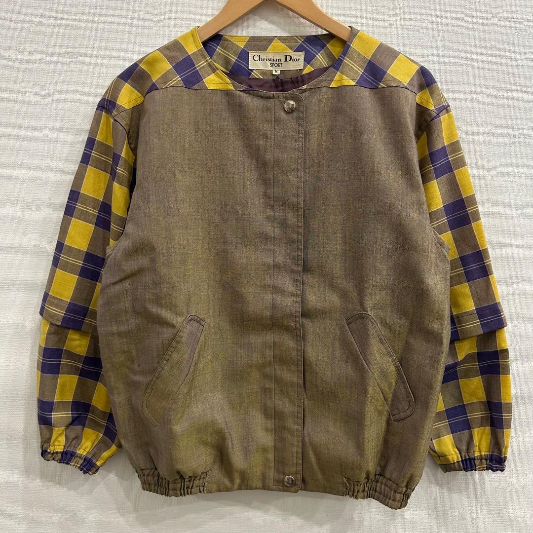 【R463】 Christian Dior リネンジャケット サイズM ブラウン