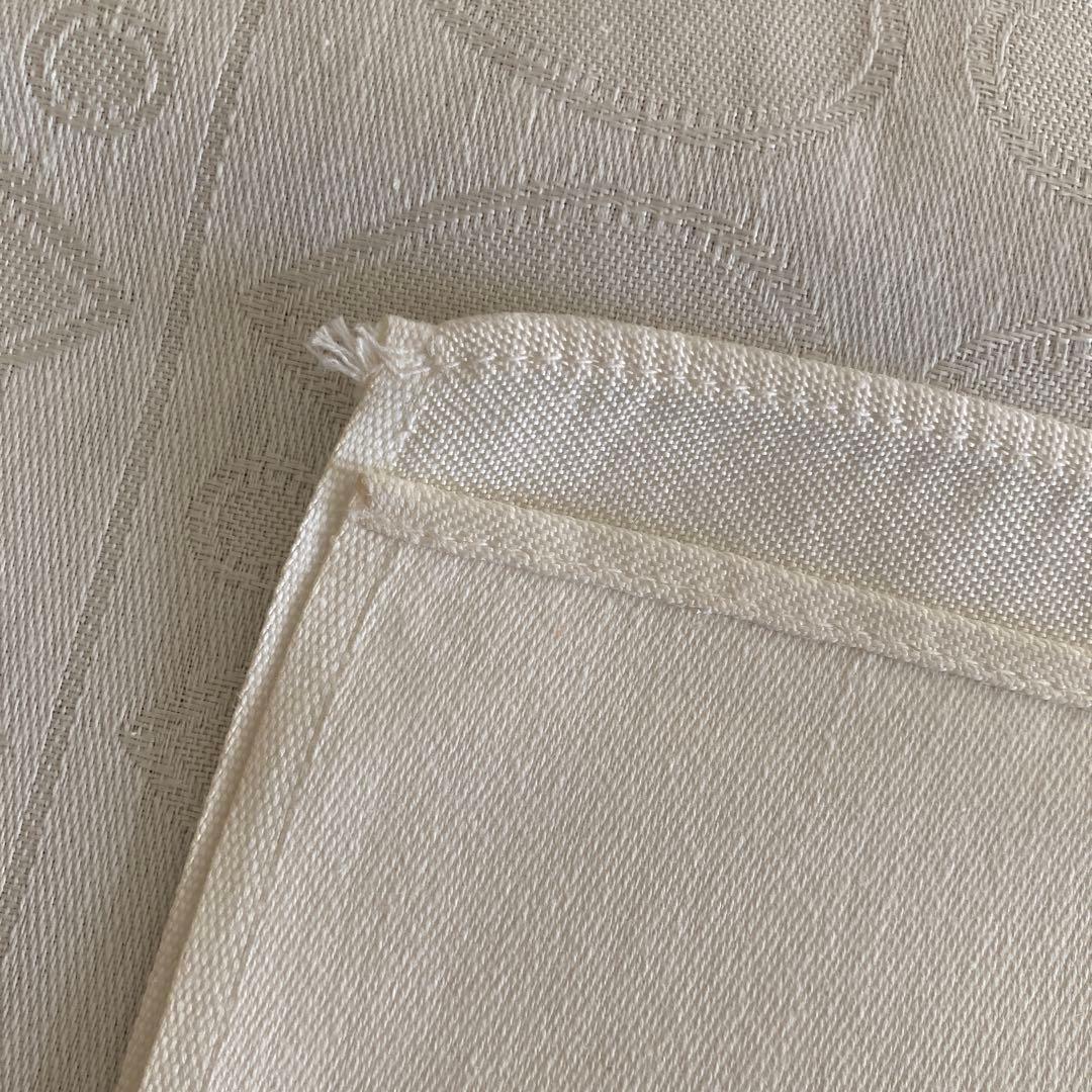 【希少】ベルギー製ヴィンテージ　ダマスク織クロス＆ナプキン