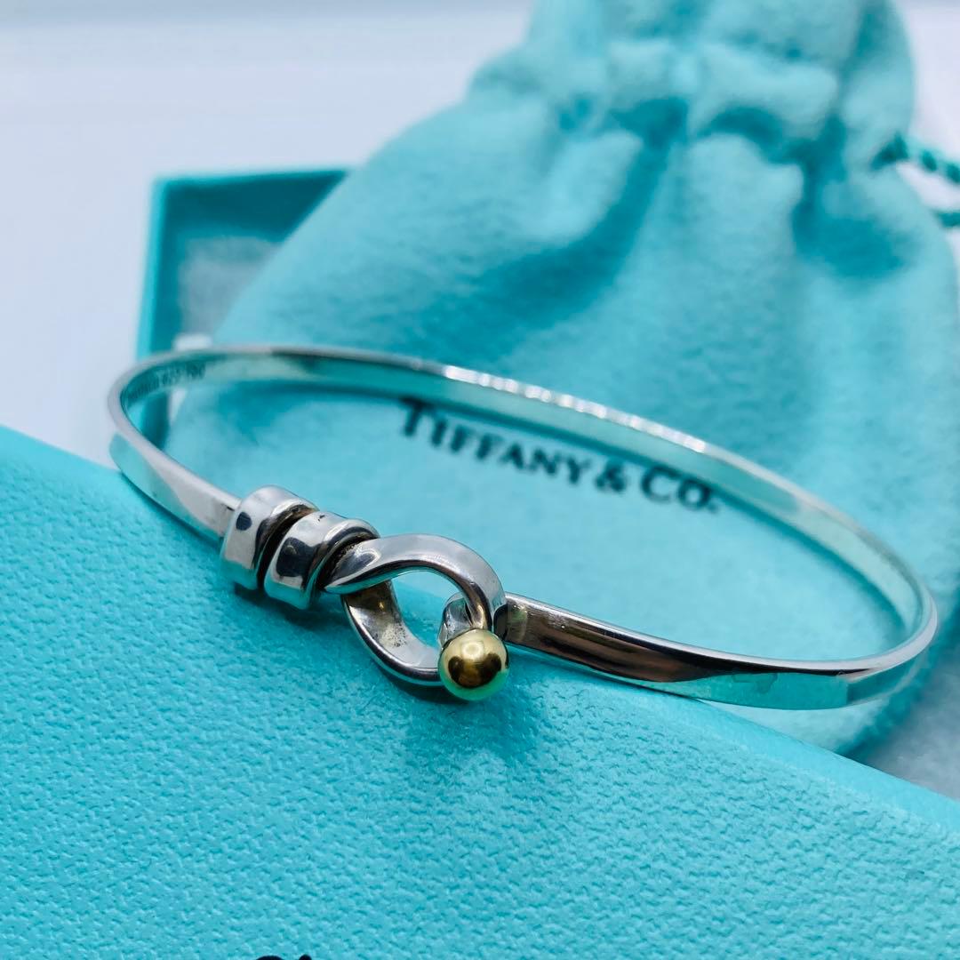 極美品✨ ティファニー ブレスレット フックアイ コンビ AG925