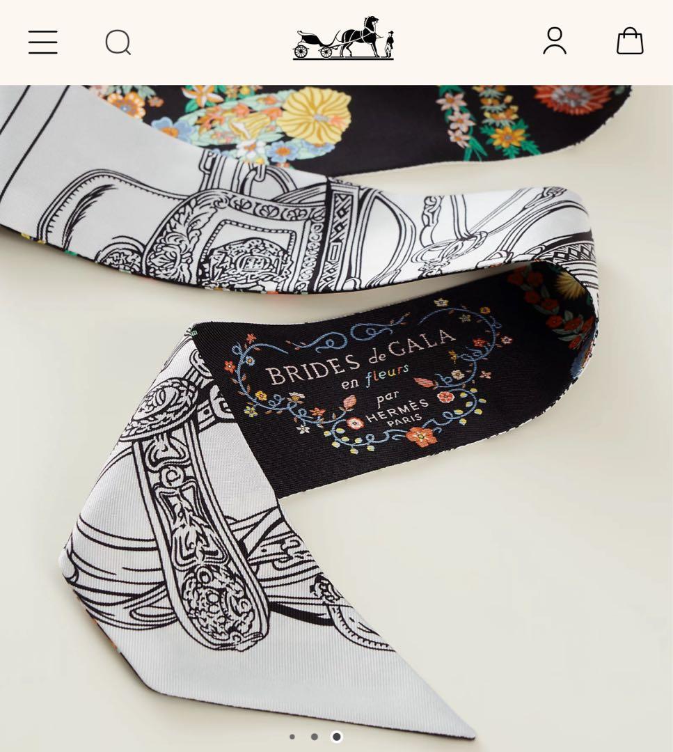 新品　エルメス　ツイリー HERMÈS ブリッドドゥガラフルール　タグ付き