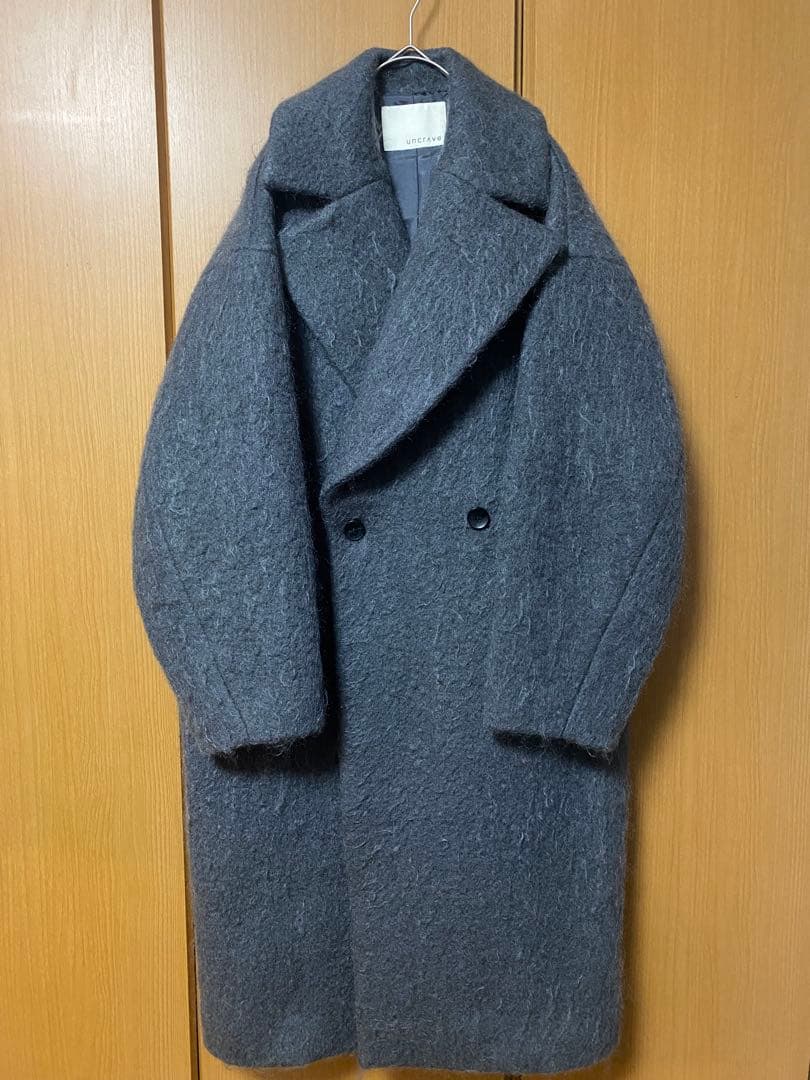 uncrave WHITE シャギー　オーバーコート　モヘア　　チェスター