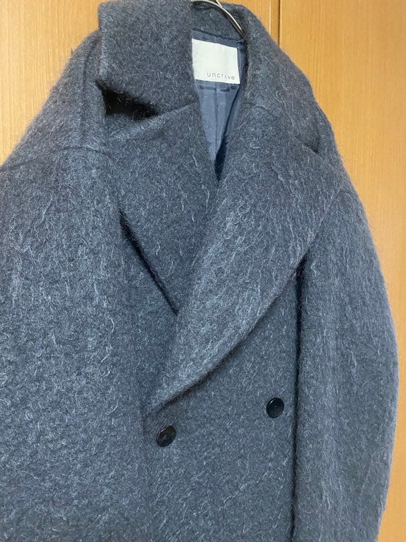 uncrave WHITE シャギー　オーバーコート　モヘア　　チェスター