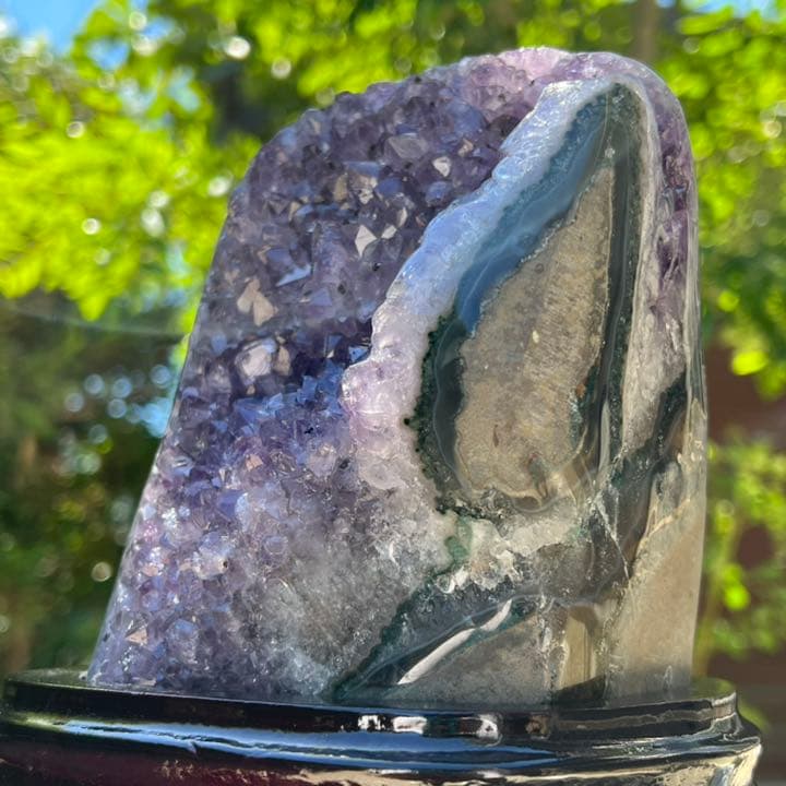 ✨紫の煌めきパワー✨ウルグアイ産 ファントム アメジストクラスター 天然石 原石