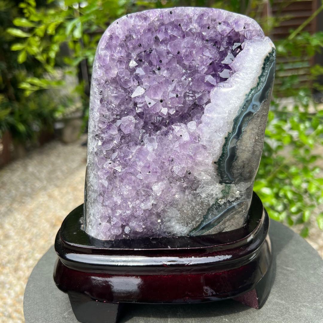 ✨紫の煌めきパワー✨ウルグアイ産 ファントム アメジストクラスター 天然石 原石