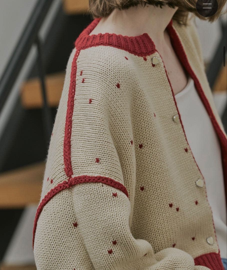 willfully heart dot リバーシブルカーディガンセーター