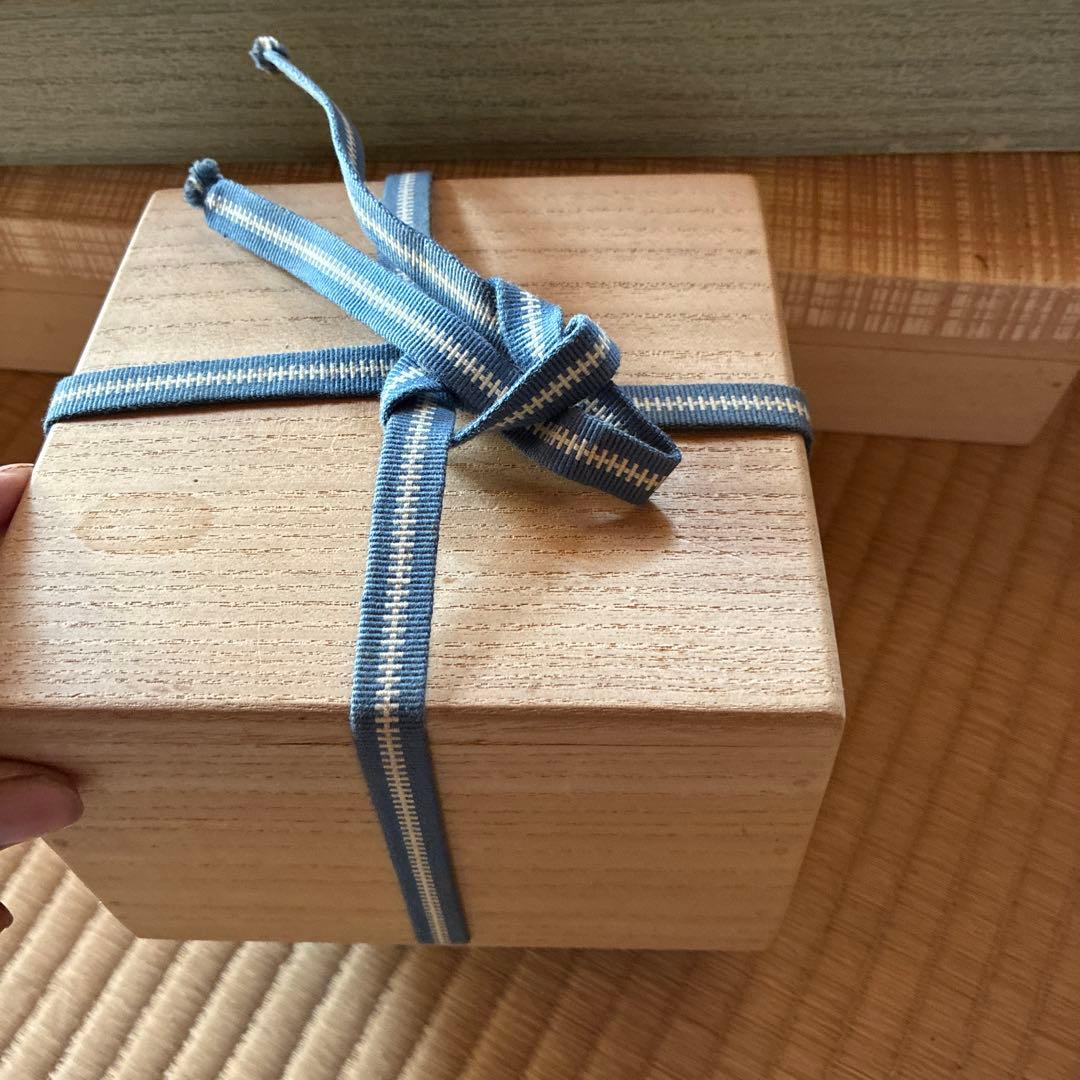 茶器　木製箱 初釜刻印入り