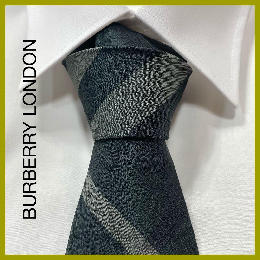TG3285 BURBERRY LONDON チェック ネクタイ イタリア製
