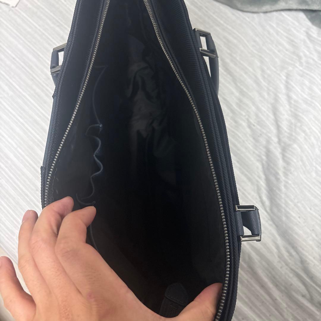 【開封後使用なし】タケオキクチ スマート モノトーントートバッグ　ネイビー