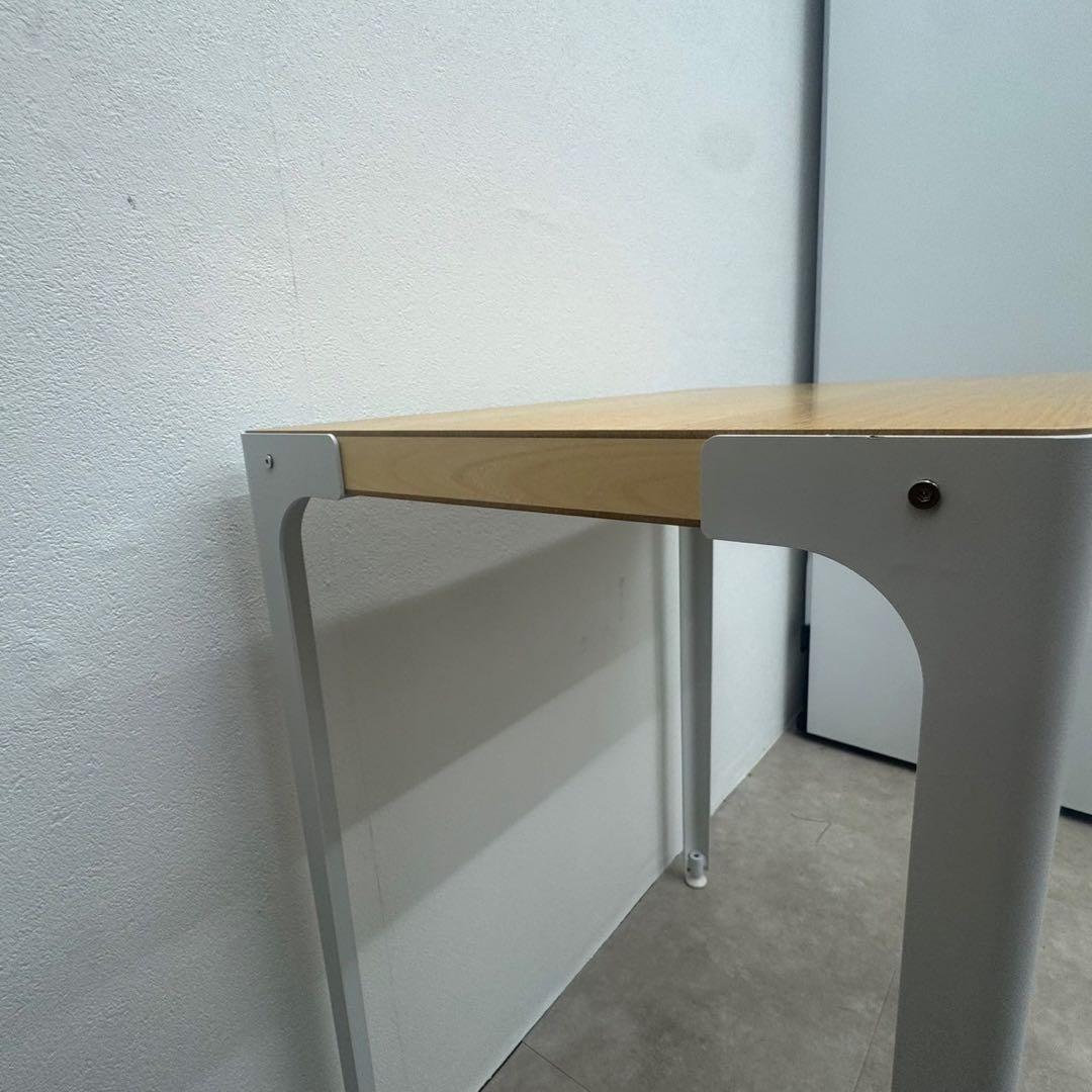 無印良品 MUJI スチール脚木製デスク オーク突板 中古品 nk01