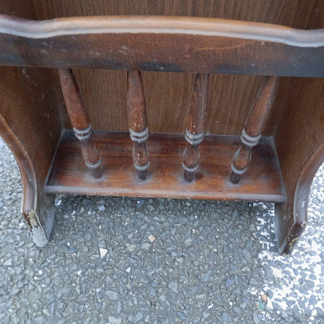 3080）Karimokuカリモク家具　電話台 花台　飾り台　昭和レトロ