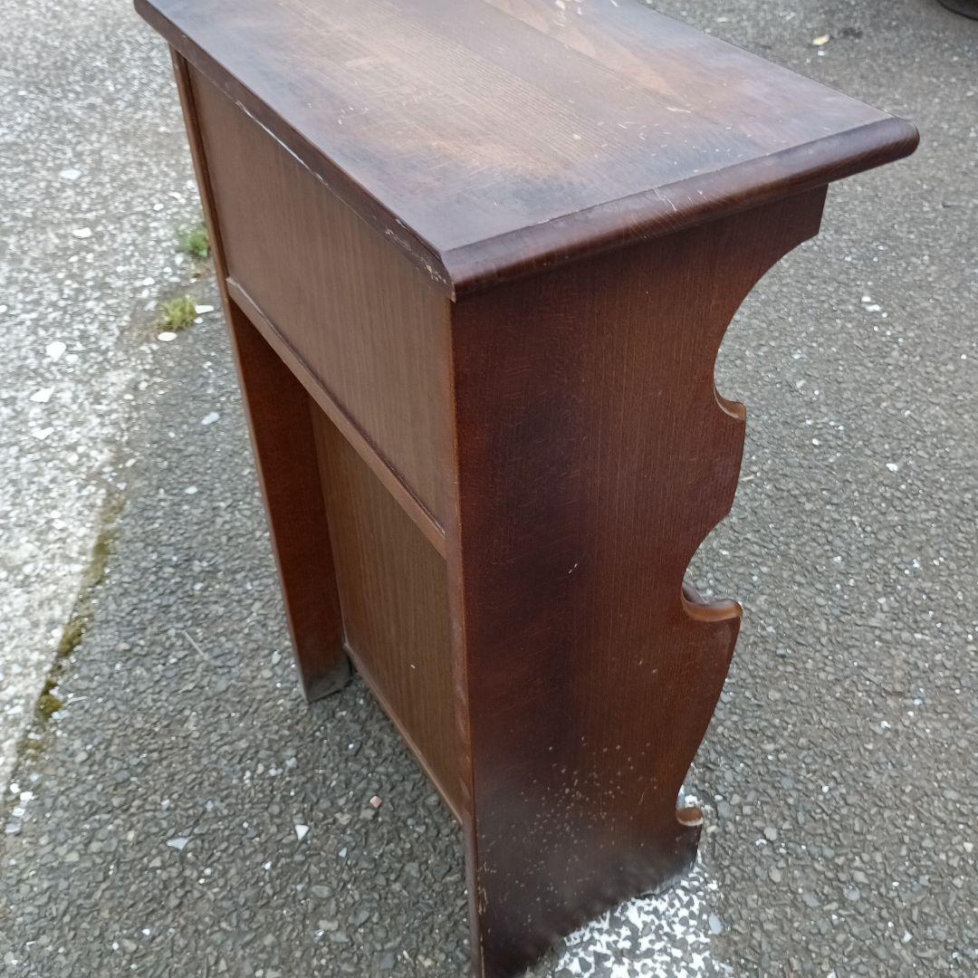 3080）Karimokuカリモク家具　電話台 花台　飾り台　昭和レトロ