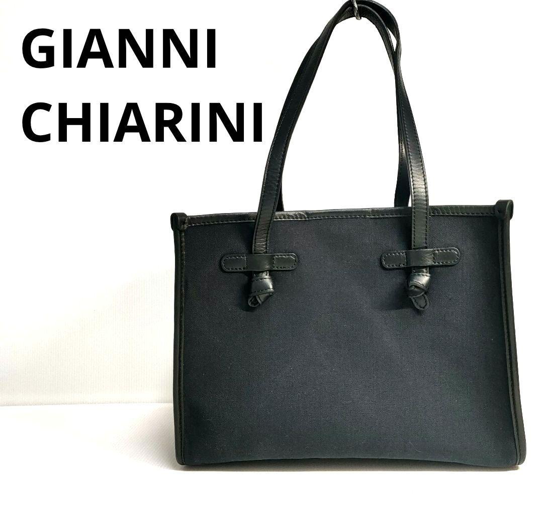 【人気✨️】GIANNI CHIARINI マルチェッラＳ　ブラックトートバッグ